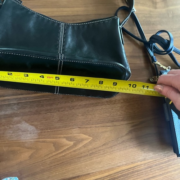 Fossil black preowned hand bag purse shoulder bag - Picture 3 of 9